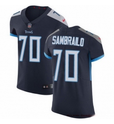 Nike Titans 70 Ty Sambrailo Navy Blue Team Color Men Stitched NFL Vapor Untouchable Elite Jersey