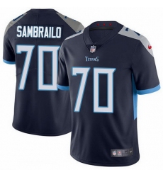 Nike Titans 70 Ty Sambrailo Navy Blue Team Color Men Stitched NFL Vapor Untouchable Limited Jersey