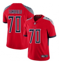 Nike Titans 70 Ty Sambrailo Red Men Stitched NFL Limited Inverted Legend Jersey