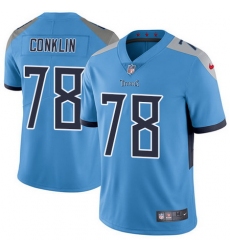 Nike Titans #78 Jack Conklin Light Blue Team Color Mens Stitched NFL Vapor Untouchable Limited Jersey