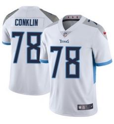 Nike Titans #78 Jack Conklin White Mens Stitched NFL Vapor Untouchable Limited Jersey