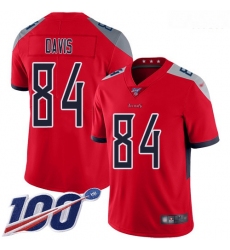 Nike Titans 84 Corey Davis Red Men Stitched Football Limited Inverted Legend 100th Season Jersey