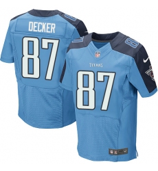 Nike Titans #87 Eric Decker Light Blue Team Color Mens Stitched NFL Elite Jersey