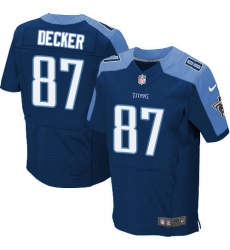 Nike Titans #87 Eric Decker Navy Blue Alternate Mens Stitched NFL Elite Jersey