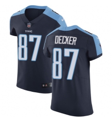 Nike Titans #87 Eric Decker Navy Blue Alternate Mens Stitched NFL Vapor Untouchable Elite Jersey