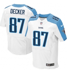 Nike Titans #87 Eric Decker White Mens Stitched NFL Elite Jersey