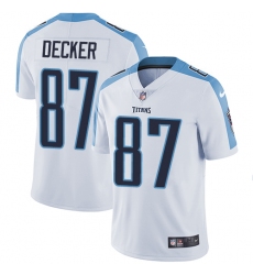 Nike Titans #87 Eric Decker White Mens Stitched NFL Vapor Untouchable Limited Jersey