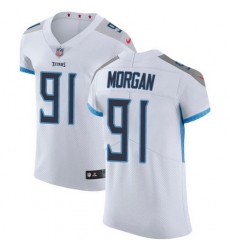 Nike Titans #91 Derrick Morgan White Mens Stitched NFL Vapor Untouchable Elite Jersey