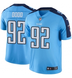 Nike Titans #92 Kevin Dodd Light Blue Mens Stitched NFL Limited Rush Jersey