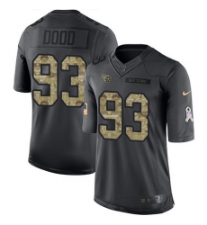 Nike Titans #93 Kevin Dodd Black Mens Stitched NFL Limited 2016 Salute To Service Jersey
