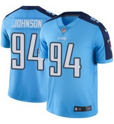Nike Titans #94 Austin Johnson Light Blue Mens Stitched NFL Limited Rush Jersey
