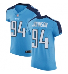 Nike Titans #94 Austin Johnson Light Blue Team Color Mens Stitched NFL Vapor Untouchable Elite Jersey