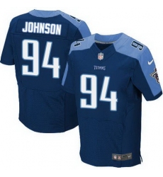 Nike Titans #94 Austin Johnson Navy Blue Alternate Mens Stitched NFL Elite Jersey