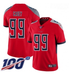 Nike Titans 99 Jurrell Casey Red Men Stitched Football Limited Inverted Legend 100th Season Jersey