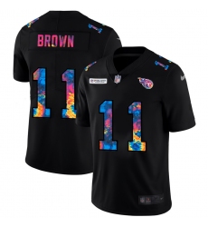 Tennessee Titans 11 A J  Brown Men Nike Multi Color Black 2020 NFL Crucial Catch Vapor Untouchable Limited Jersey