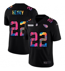 Tennessee Titans 22 Derrick Henry Men Nike Multi Color Black 2020 NFL Crucial Catch Vapor Untouchable Limited Jersey