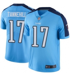 Titans 17 Ryan Tannehill Light Blue Men Stitched Football Limited Rush Jersey