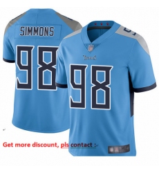 Titans 98 Jeffery Simmons Light Blue Alternate Men Stitched Football Vapor Untouchable Limited Jersey