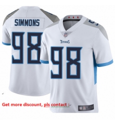 Titans 98 Jeffery Simmons White Men Stitched Football Vapor Untouchable Limited Jersey
