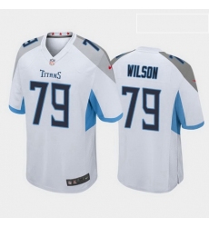 men isaiah wilson tennessee titans white game jersey 