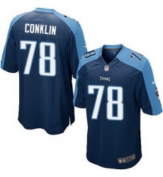 Nike Titans #78 Jack Conklin Navy Blue Alternate Youth Stitched NFL Elite Jersey