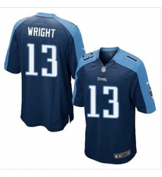 Youth NEW Titans #13 Kendall Wright Navy Blue Alternate Stitched NFL Elite Jersey