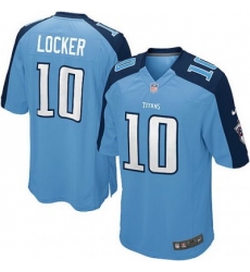 Youth Nike Tennessee Titans 10# Jake Locker Game Blue Jersey
