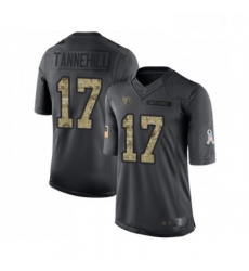 Youth Tennessee Titans 17 Ryan Tannehill Limited Black 2016 Salute to Service Football Jersey