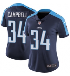 Nike Titans #34 Earl Campbell Navy Blue Alternate Womens Stitched NFL Vapor Untouchable Limited Jersey