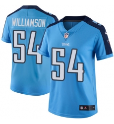 Nike Titans #54 Avery Williamson Light Blue Womens Stitched NFL Limited Rush Jersey