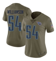Nike Titans #54 Avery Williamson Olive Womens Stitched NFL Limited 2017 Salute to Service Jersey