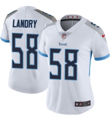 Nike Titans #58 Harold Landry White Womens Stitched NFL Vapor Untouchable Limited Jersey
