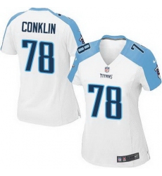 Nike Titans #78 Jack Conklin White Womens Stitched NFL Elite Jersey