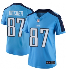 Nike Titans #87 Eric Decker Light Blue Team Color Womens Stitched NFL Vapor Untouchable Limited Jersey