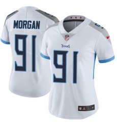Nike Titans #91 Derrick Morgan White Womens Stitched NFL Vapor Untouchable Limited Jersey