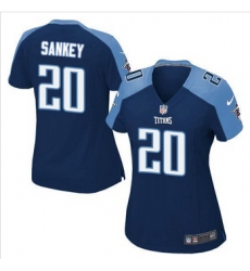 Women NEW Titans #20 Bishop Sankey Navy Blue Alternate Stitched NFL Elite Jersey