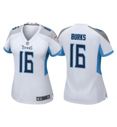 Women Tennessee Titans 16 Treylon Burks White Vapor Untouchable Limited Stitched Football Jersey 28Run Small 2