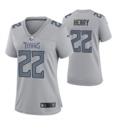 Women Tennessee Titans 22 Derrick Henry Gray Atmosphere Fashion Stitched Football Jersey