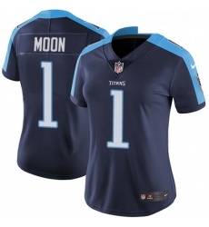 Womens Nike Tennessee Titans 1 Warren Moon Navy Blue Alternate Vapor Untouchable Limited Player NFL Jersey