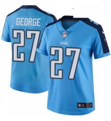 Womens Nike Tennessee Titans 27 Eddie George Elite Light Blue Team Color NFL Jersey