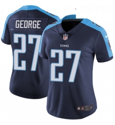Womens Nike Tennessee Titans 27 Eddie George Elite Navy Blue Alternate NFL Jersey