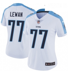 Womens Nike Tennessee Titans 77 Taylor Lewan White Vapor Untouchable Limited Player NFL Jersey