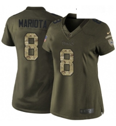 Womens Nike Tennessee Titans 8 Marcus Mariota Elite Green Salute to Service NFL Jersey