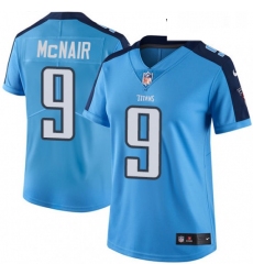 Womens Nike Tennessee Titans 9 Steve McNair Light Blue Team Color Vapor Untouchable Limited Player NFL Jersey