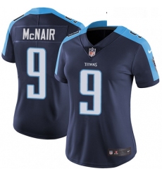 Womens Nike Tennessee Titans 9 Steve McNair Navy Blue Alternate Vapor Untouchable Limited Player NFL Jersey