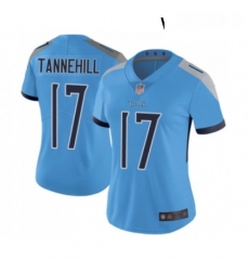 Womens Tennessee Titans 17 Ryan Tannehill Light Blue Alternate Vapor Untouchable Limited Player Football Jersey
