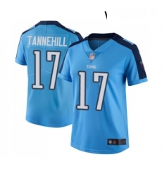 Womens Tennessee Titans 17 Ryan Tannehill Limited Light Blue Rush Vapor Untouchable Football Jersey