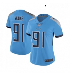 Womens Tennessee Titans 91 Cameron Wake Light Blue Alternate Vapor Untouchable Limited Player Football Jersey