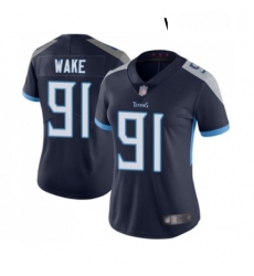 Womens Tennessee Titans 91 Cameron Wake Navy Blue Team Color Vapor Untouchable Limited Player Football Jersey