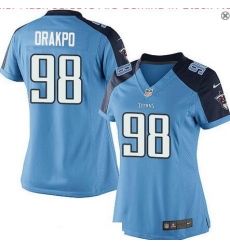 Womens Tennessee Titans #98 Brian Orakpo Light Blue Team Color Stitched NFL Nike Game Jersey